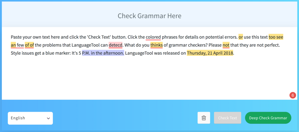 Grammar Check With Explanation