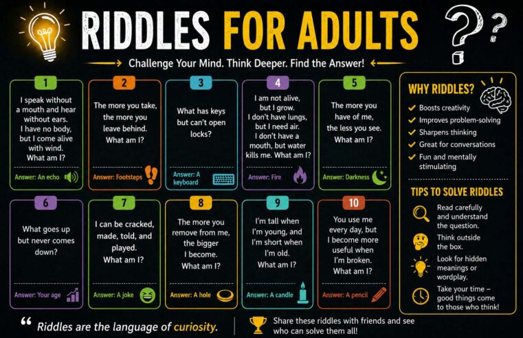 Riddles for Adults: Brain-Teasing Fun for Every Occasion