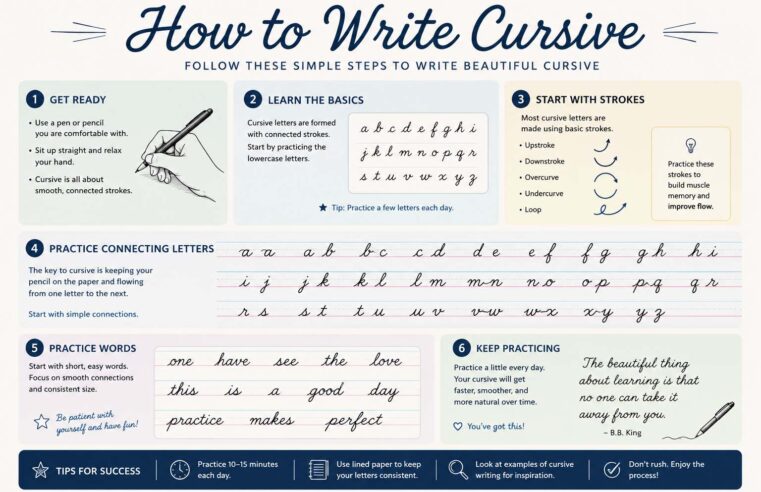 How to Write Cursive: A Complete Beginner’s Guide