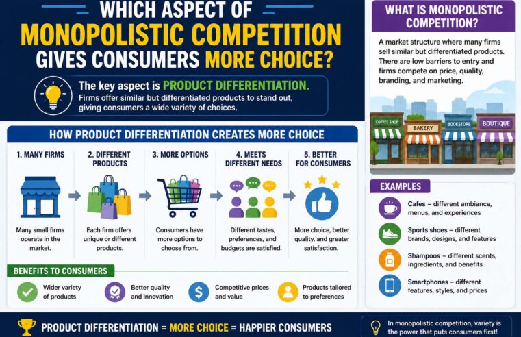Which Aspect of Monopolistic Competition Gives Consumers More Choice?