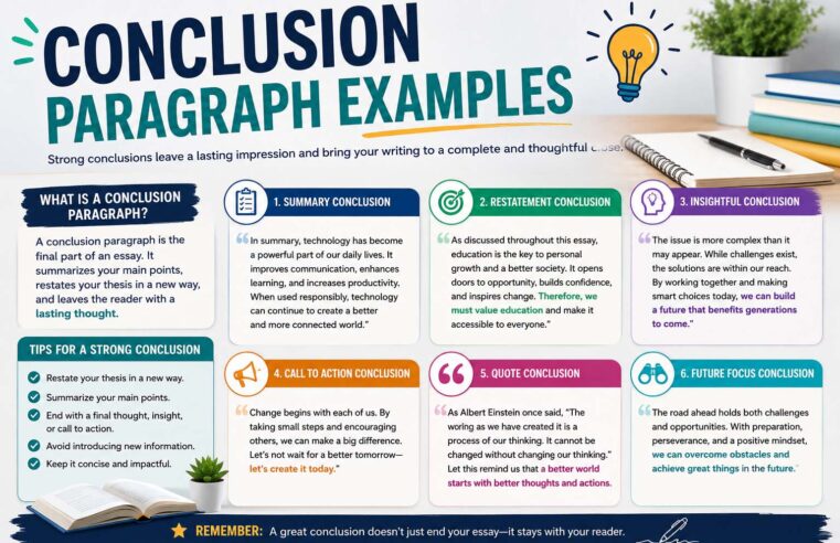 Conclusion Paragraph Examples: How to Write Strong Endings for Essays and Assignments