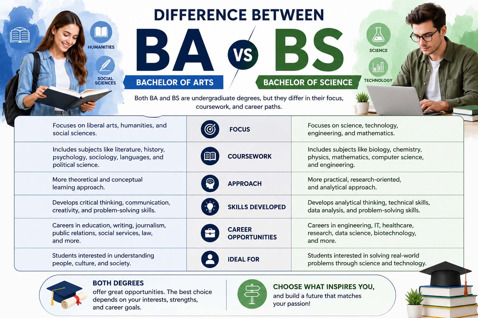 Difference Between BA and BS: A Complete Guide for Students Choosing a Bachelor’s Degree
