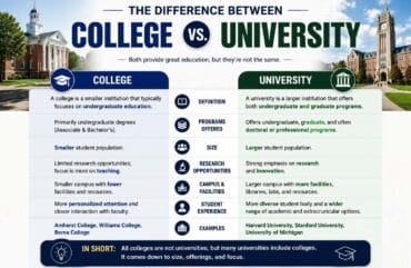 Difference Between College and University: A Complete Student Guide