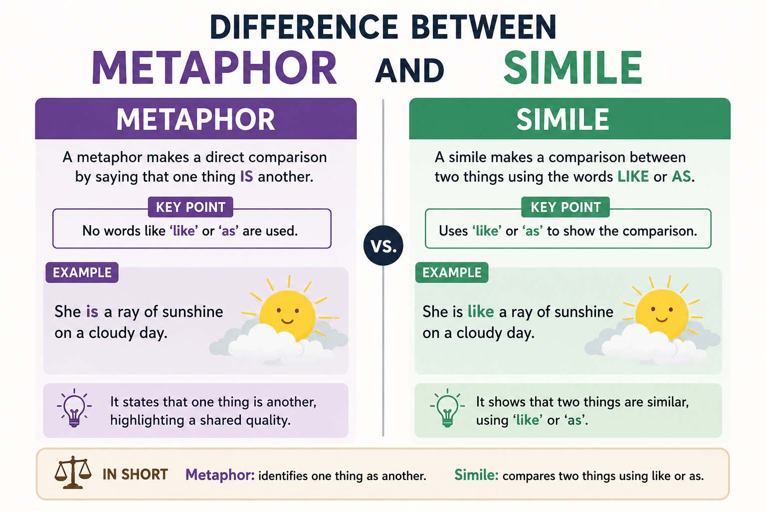 Difference Between Metaphor and Simile: A Simple Guide for Students