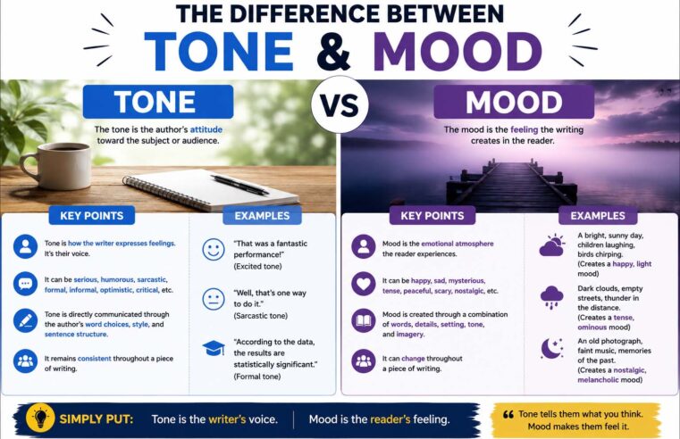 Difference Between Tone and Mood