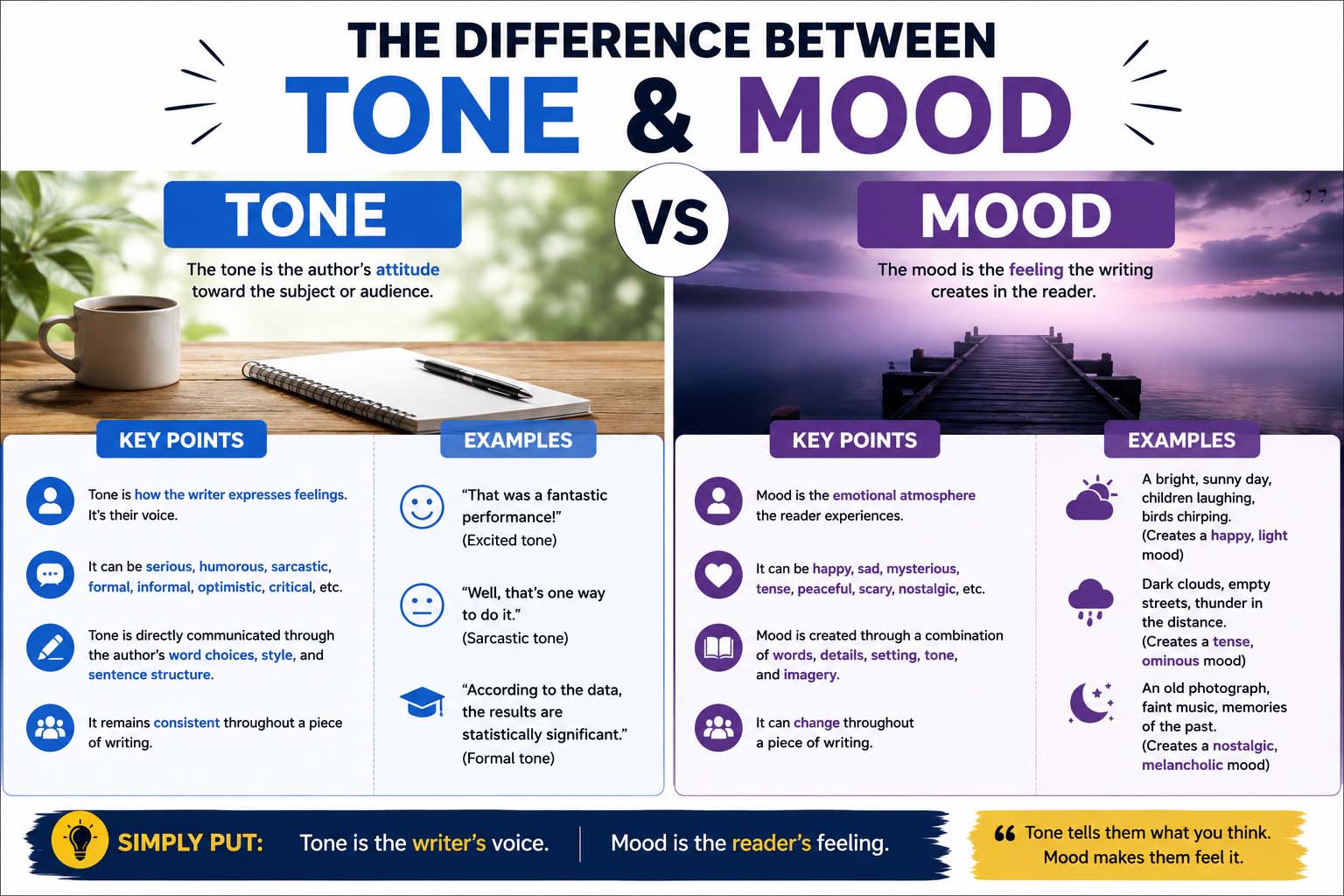 Difference Between Tone and Mood