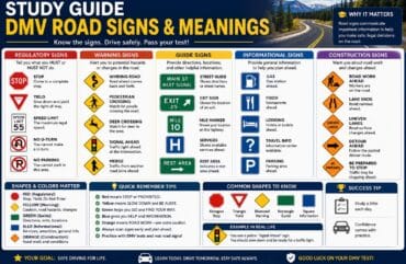 Study Guide DMV Road Signs and Meanings: Everything You Need to Pass Your Permit Test
