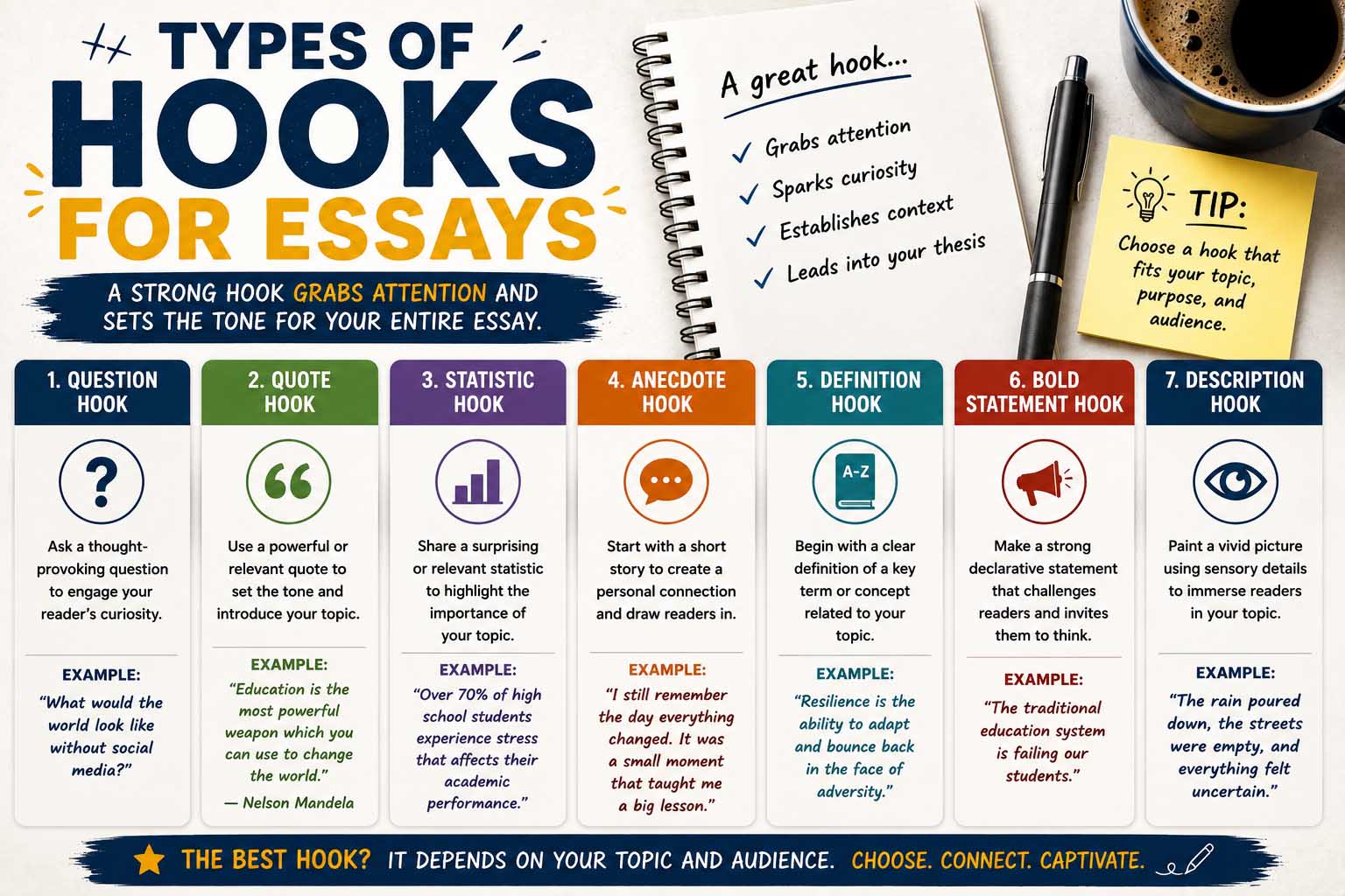Types of Hooks for Essays: A Complete Guide for Students