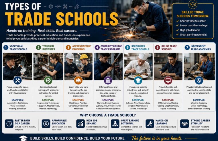 Types of Trade Schools: A Complete Guide to Career-Focused Education