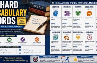 Hard Vocabulary Words: Challenging Words With Meanings and Examples
