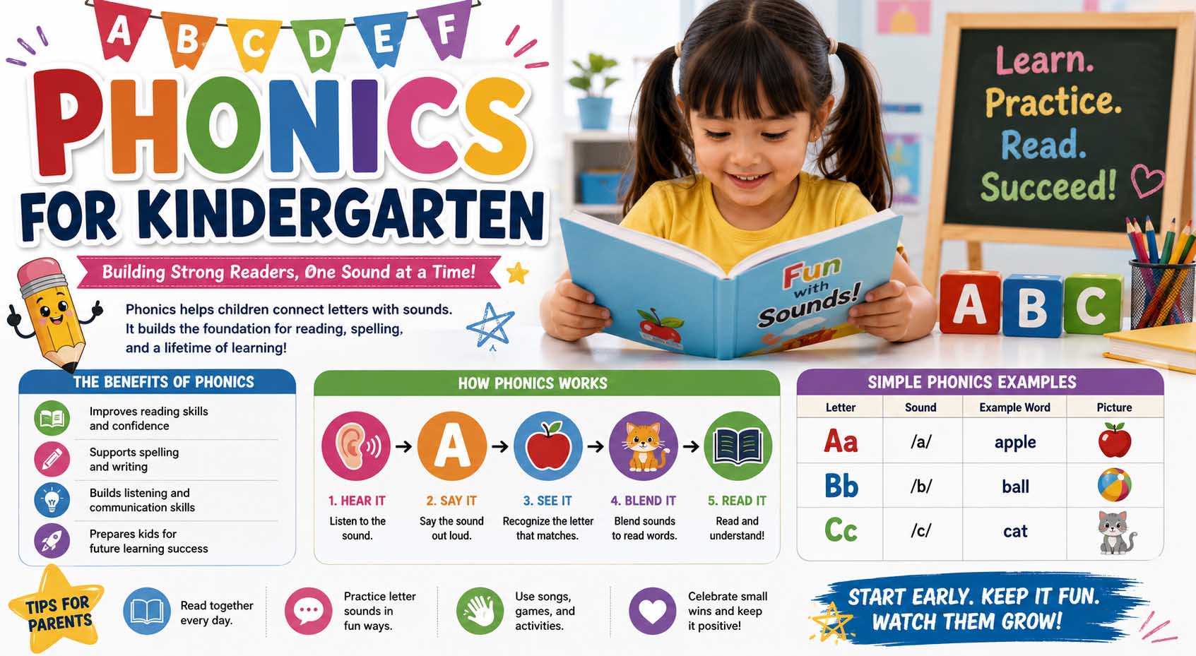 Phonics for Kindergarten: A Practical Guide to Early Reading Skills