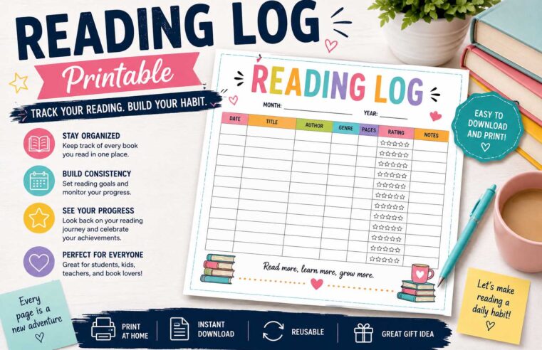 Reading Log Printable: A Simple Way to Build Better Reading Habits