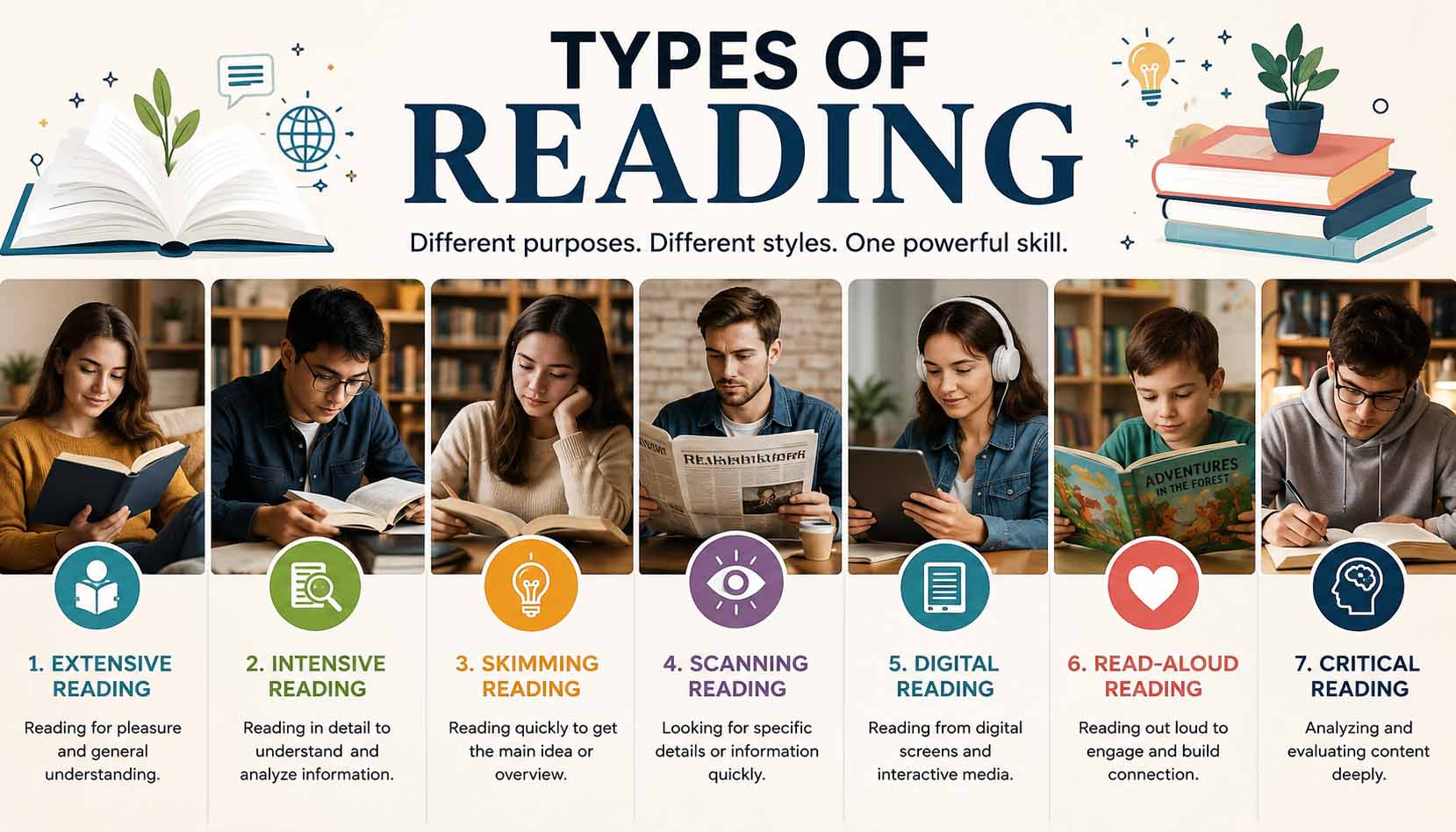 Types of Reading: Methods, Skills and Practical Examples