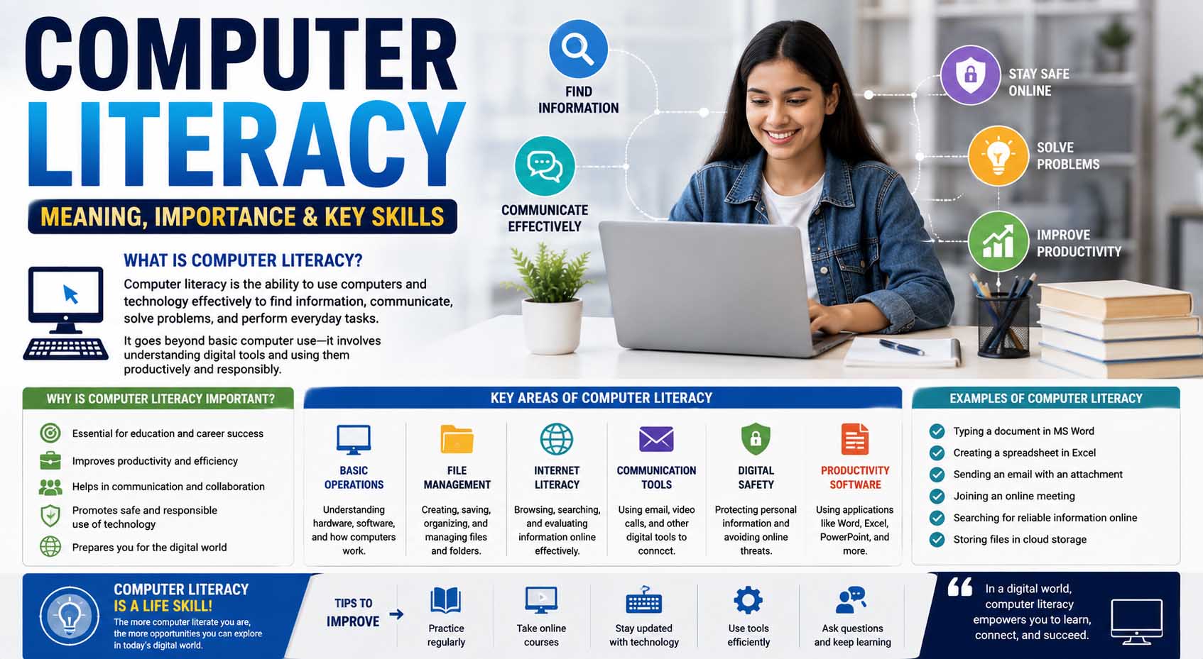 Computer Literacy Meaning: Definition, Skills and Real-Life Examples