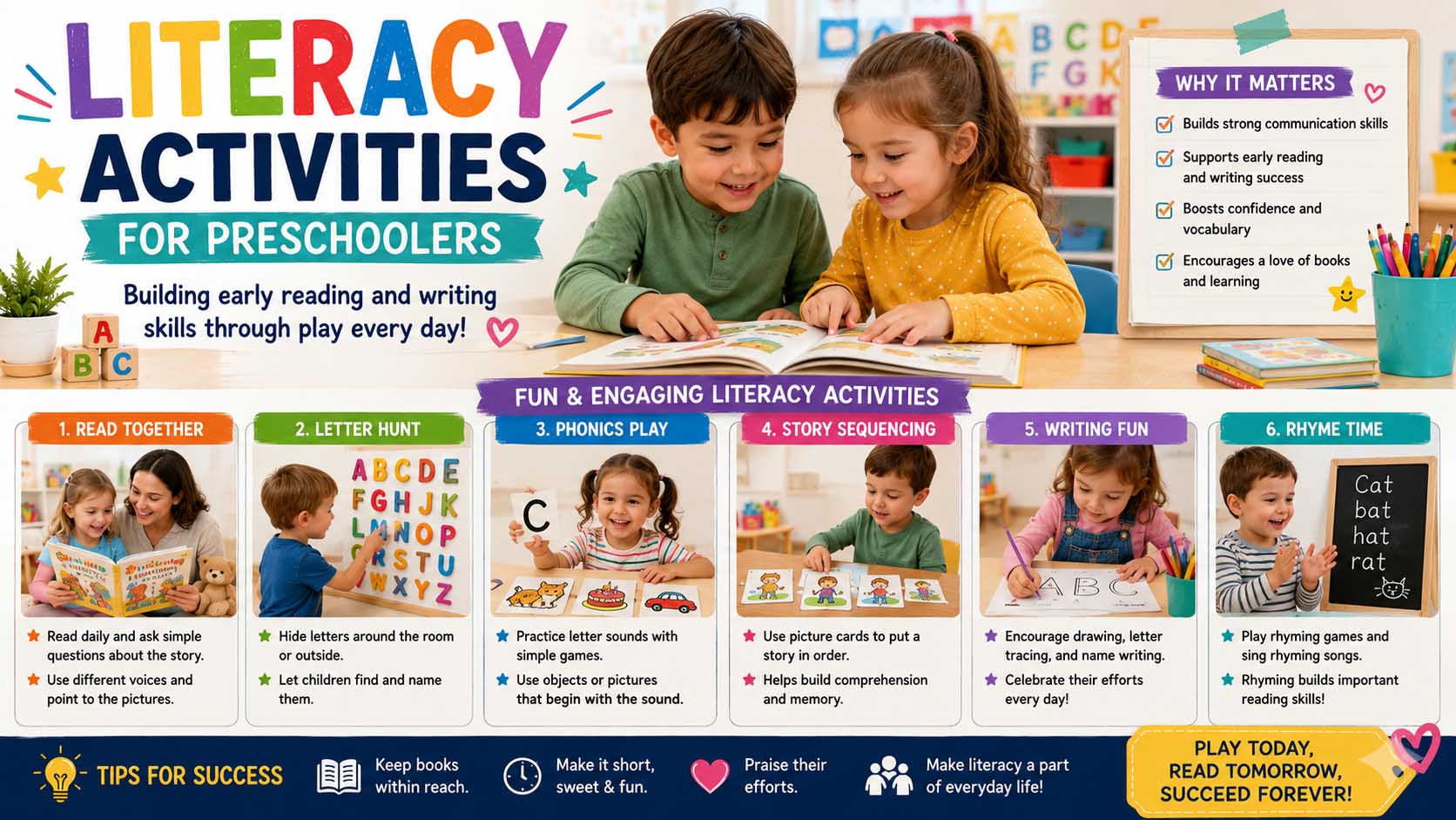 Literacy Activities for Preschoolers: Fun Ways to Build Early Reading Skills